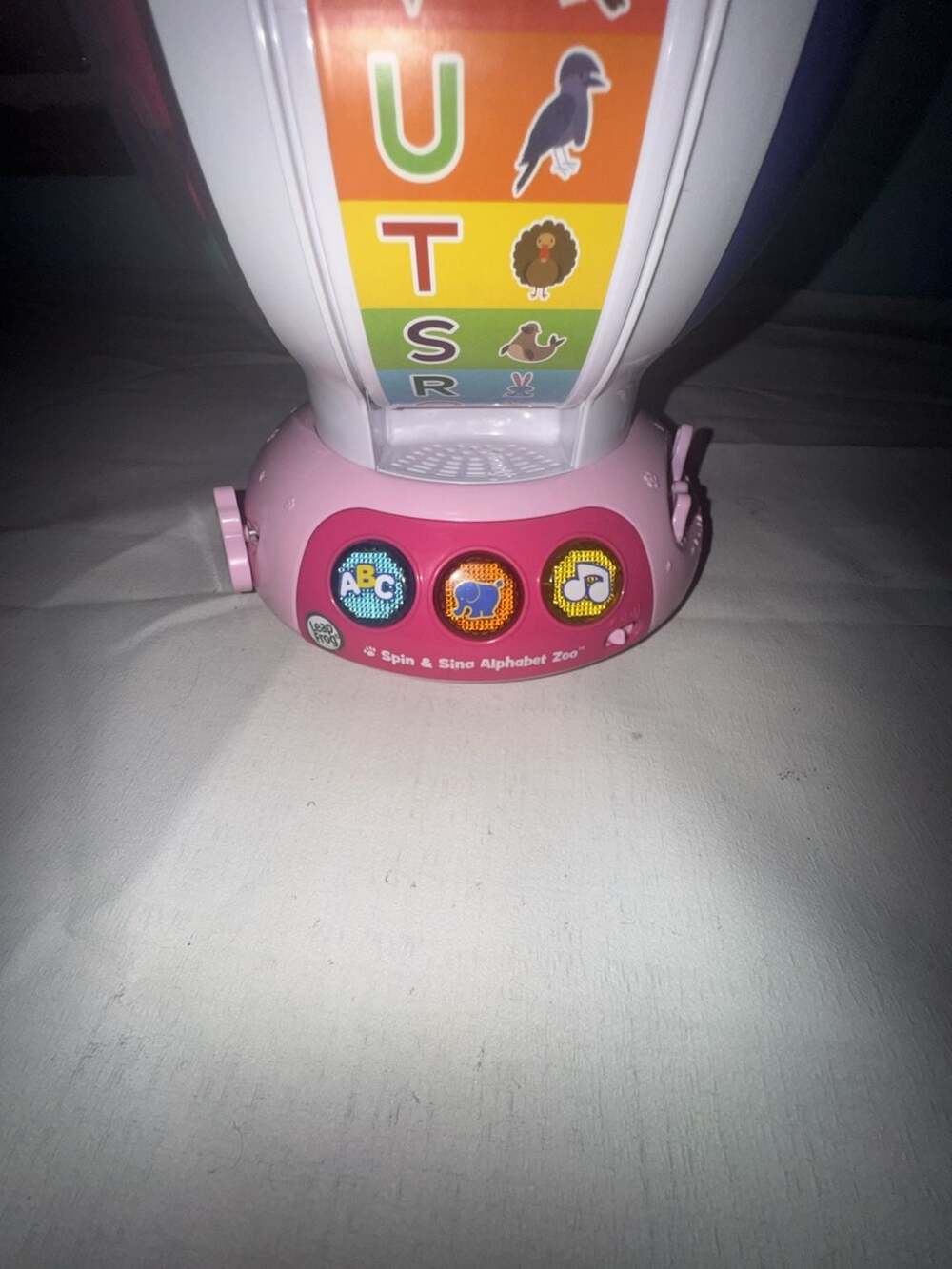 LeapFrog Spin and Sing Pink Alphabet Zoo Interactive Learning Toy